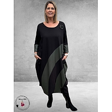 VINCENZO ALLOCCA Jurk Zwart Leerlook